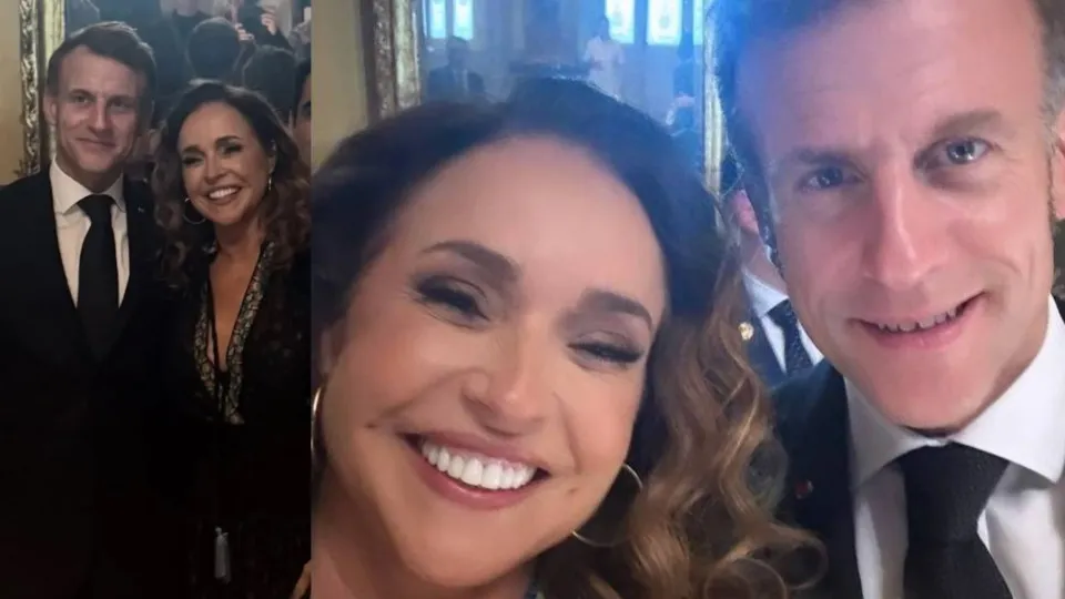 'Já marcamos novo encontro em Paris', diz Daniela Mercury ao compartilhar fotos com Macron
