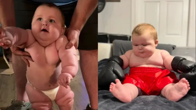 Bebê de 8 meses é tão grande que usa roupas de… 5 anos: "Não é normal"